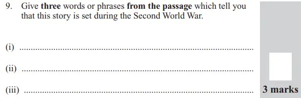 Question 09 - 11 Plus English Paper Group 1 - 2017
