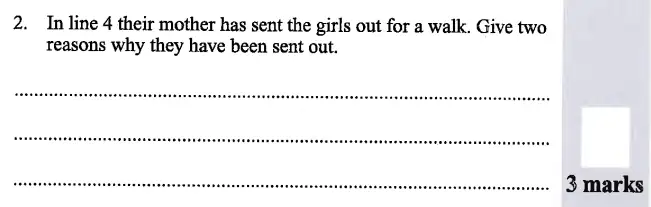 Question 02 - 11 Plus English Paper Group 2 - 2013