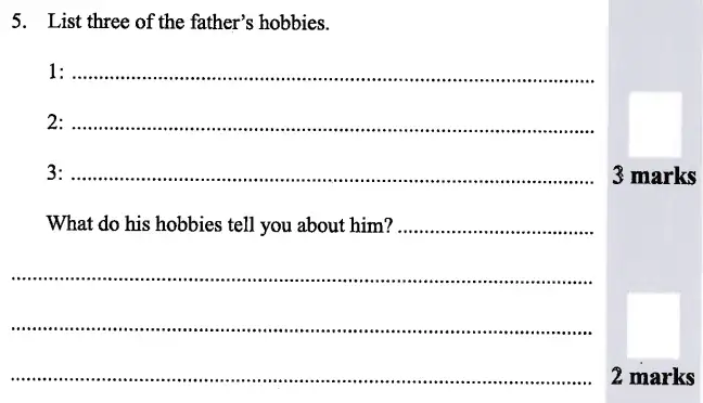 Question 05 - 11 Plus English Paper Group 2 - 2013
