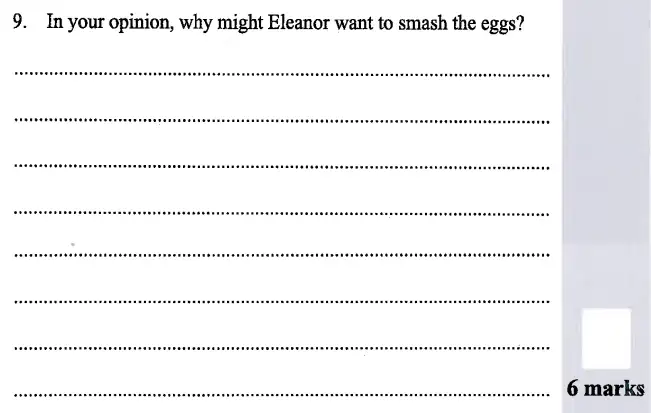 Question 09 - 11 Plus English Paper Group 2 - 2013