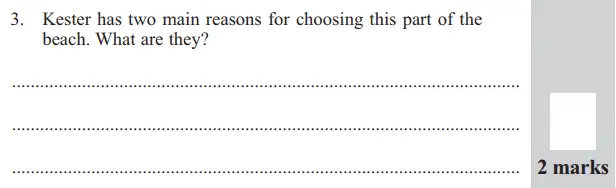 Question 03 - 11 Plus English Paper Group 2 - 2015