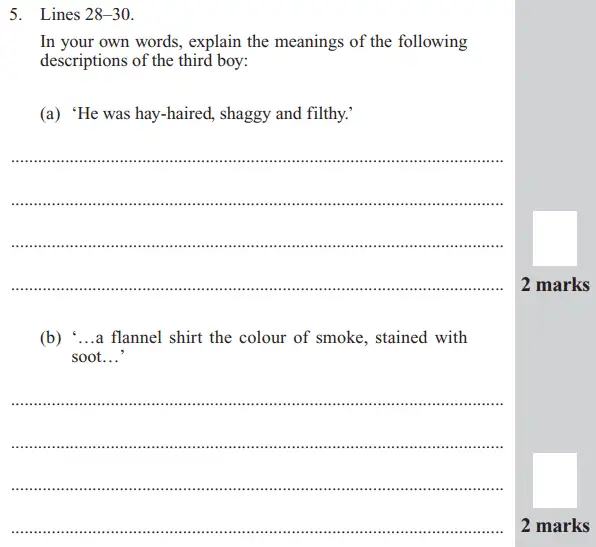 Question 05 - The North London Independent Girl's School's Consortium Group 2 – 11+ English Entrance Examination – 2016