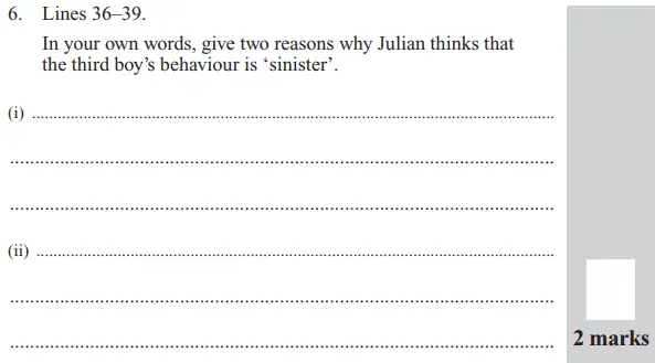 Question 06 - The North London Independent Girl's School's Consortium Group 2 – 11+ English Entrance Examination – 2016