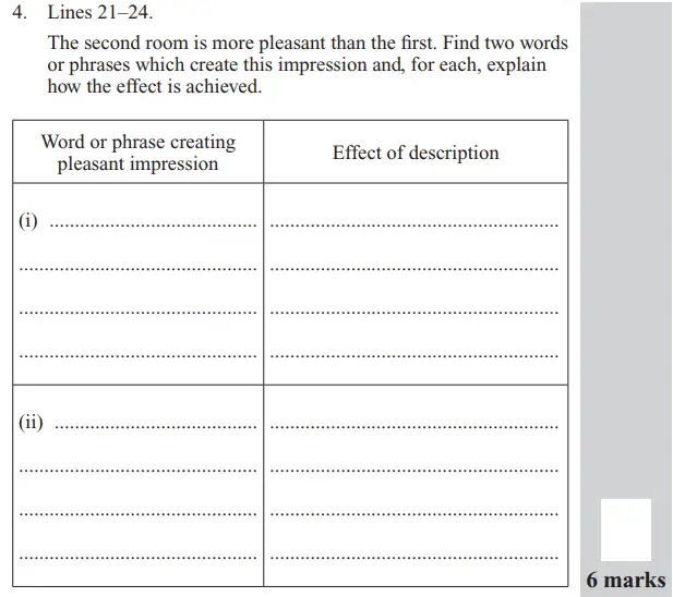 Question 04 - 11 Plus English Paper Group 2 - 2017