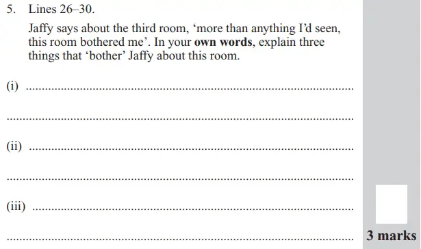 Question 05 - 11 Plus English Paper Group 2 - 2017
