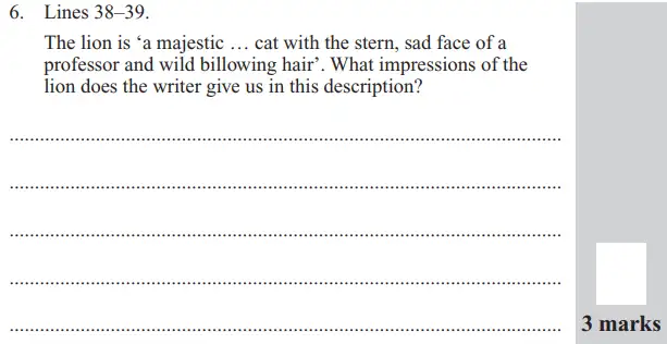 Question 06 - 11 Plus English Paper Group 2 - 2017