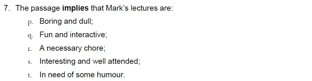 Question 07 - Haberdashers Monmounth School for Girls – 11 Plus Exam English Sample Paper – 2023