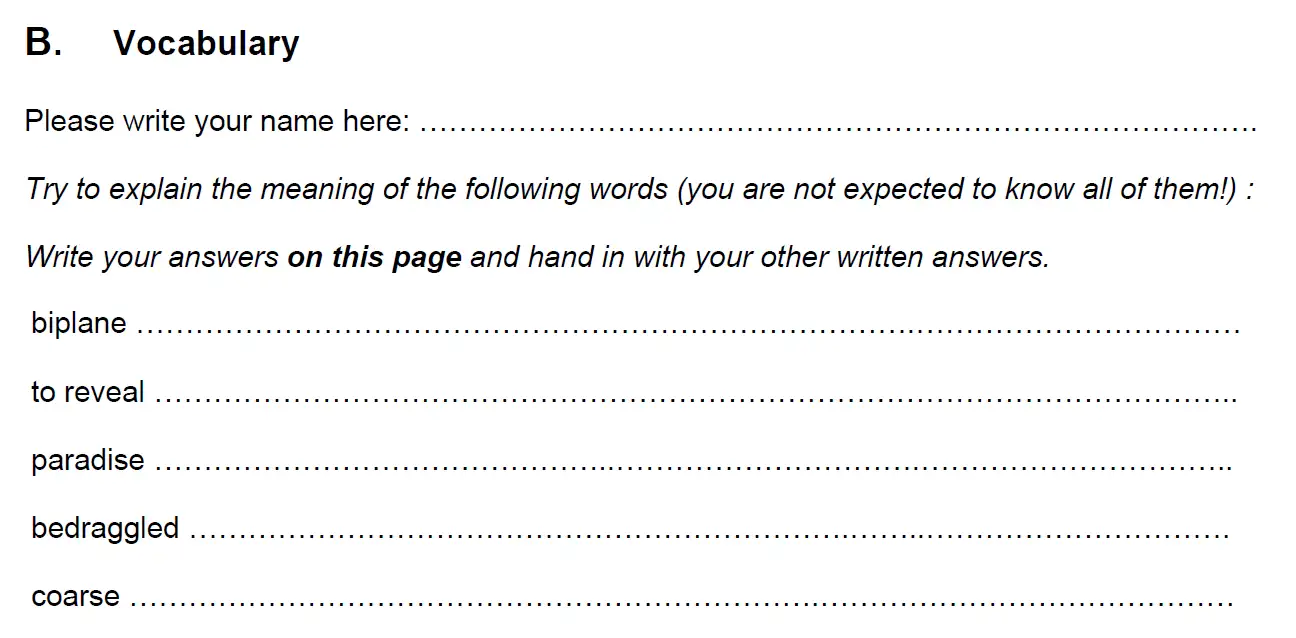 Question 10 - Hampton Court House – 11+ English Entrance Paper –  2025