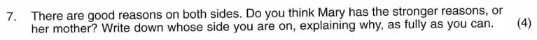 Question 07 - ISEB – 11+ English Practice Paper – 2009