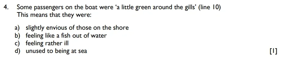 Question 04 - James Allen’s Girls’ School – 11+ English Specimen Entrance Examination – 2026
