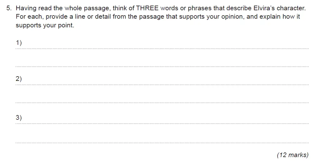 Question 2023 - King’s College School - 11 Plus English Specimen Paper