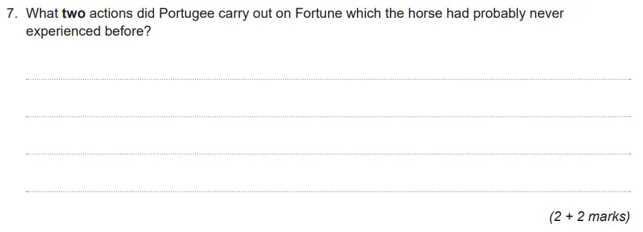 Question 07 - King’s College School 11 Plus English Specimen Paper 2019