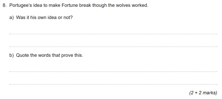 Question 08 - King’s College School 11 Plus English Specimen Paper 2019