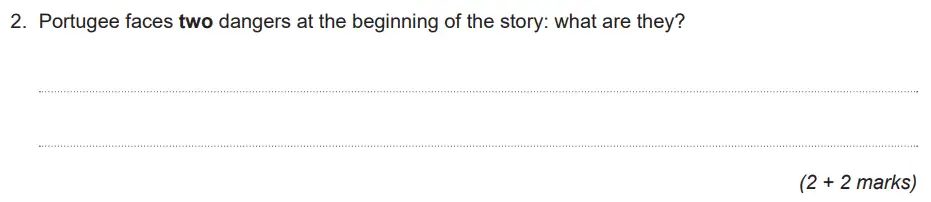 Question 02 - King’s College School 11 Plus English Specimen Paper 2019