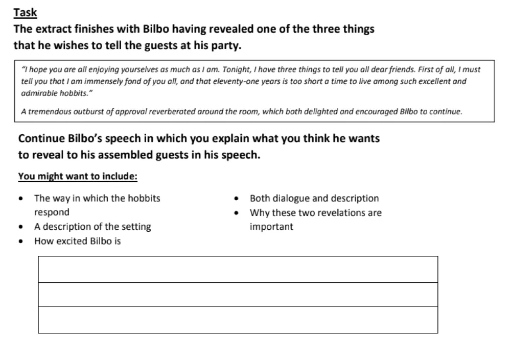 Writing task 13 - The Latymer School – 11+ English Entrance Examination – 2025