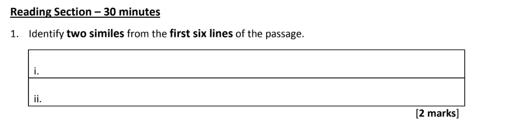 Question 01 - The Latymer School – 11+ English Entrance Examination – 2025