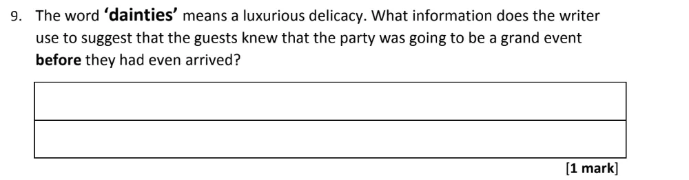 Question 09 - The Latymer School – 11+ English Entrance Examination – 2025