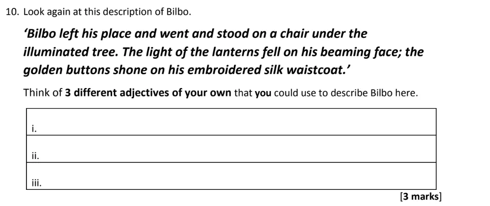 Question 10 - The Latymer School – 11+ English Entrance Examination – 2025