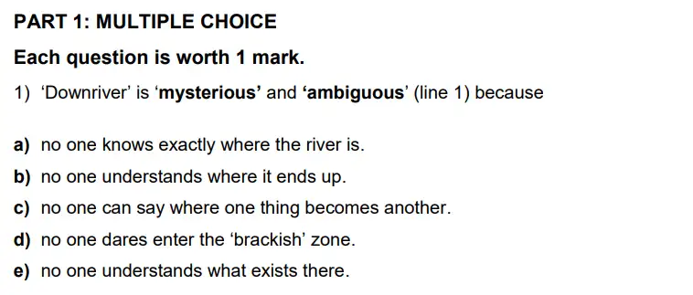Question 01 - Latymer Upper School 11 Plus English Sample Papers 1 – 2024