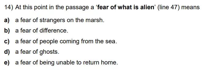 Question 14 - Latymer Upper School 11 Plus English Sample Papers 1 – 2024