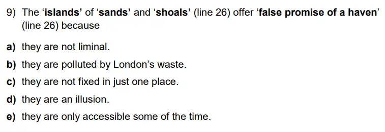 Question 09 - Latymer Upper School 11 Plus English Sample Papers 1 – 2024