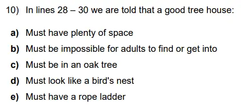 Question 10 - Latymer Upper School 11 Plus English Sample Papers 2 – 2024