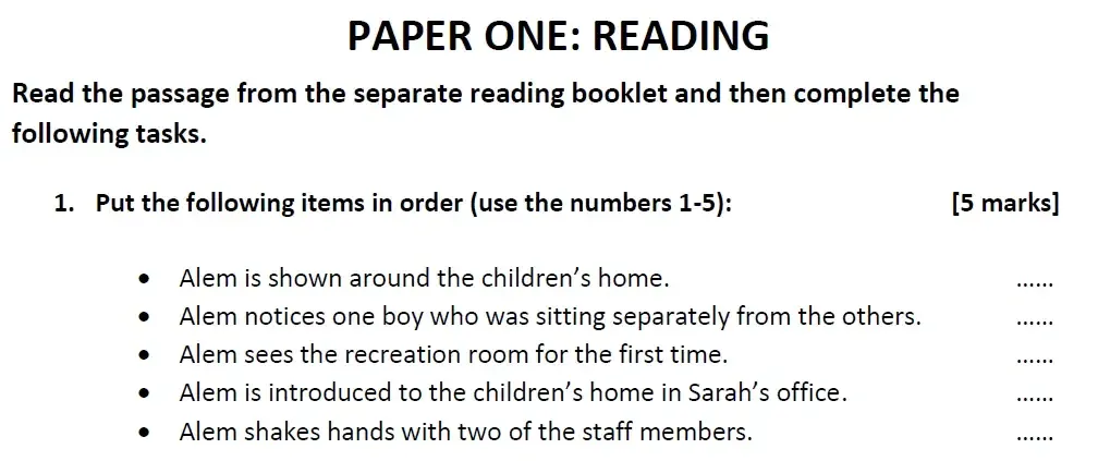 Question 01 - Merchant Taylors’ School – 11+ English Entrance Examination – 2021