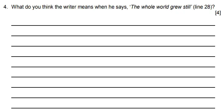Question 04 - Merchant Taylors’ School 11 Plus English Official Practice Paper 2019
