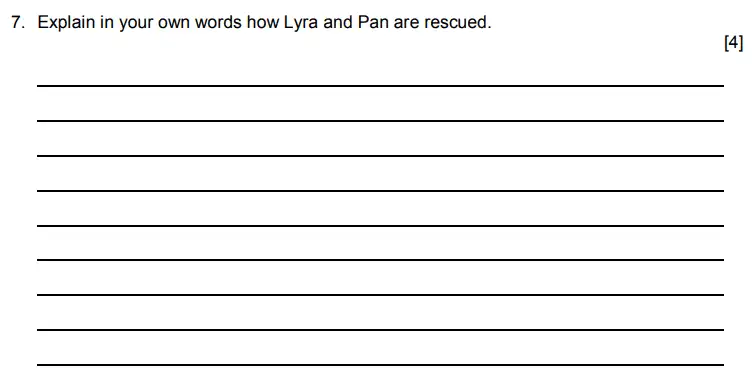 Question 07 - Merchant Taylors’ School 11 Plus English Official Practice Paper 2019