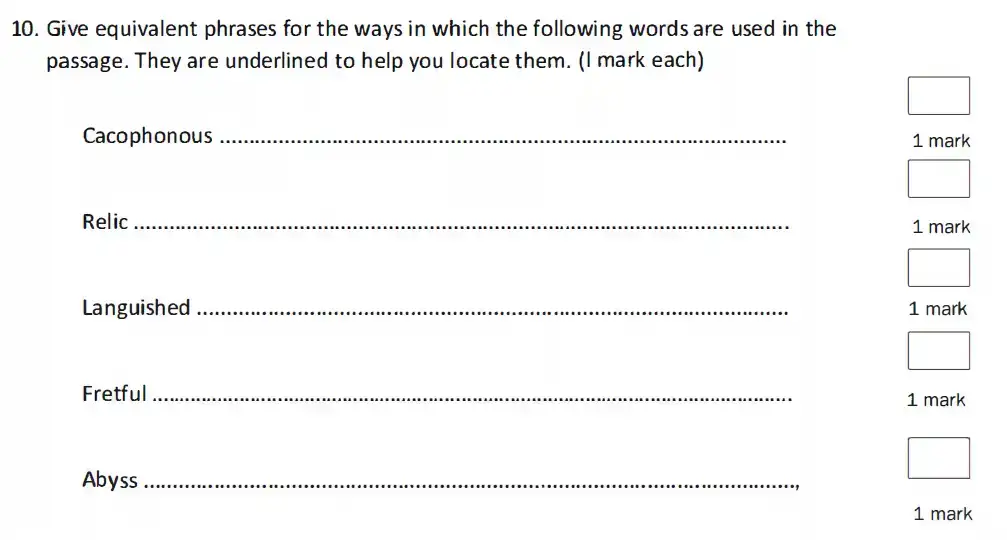 Question 2021 - North London Collegiate School - 11 Plus English Entrance Exam Paper - 2021