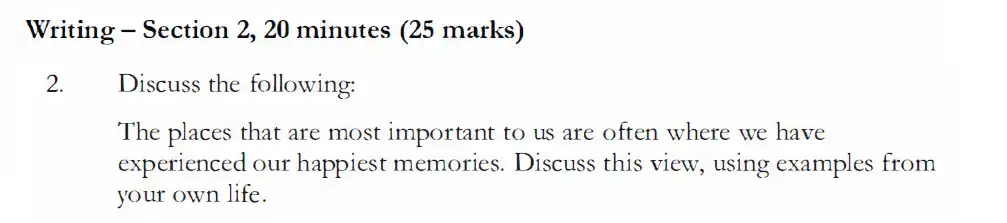 Writing task Writings - North London Collegiate School - 11 Plus English Entrance Exam Paper - 2021