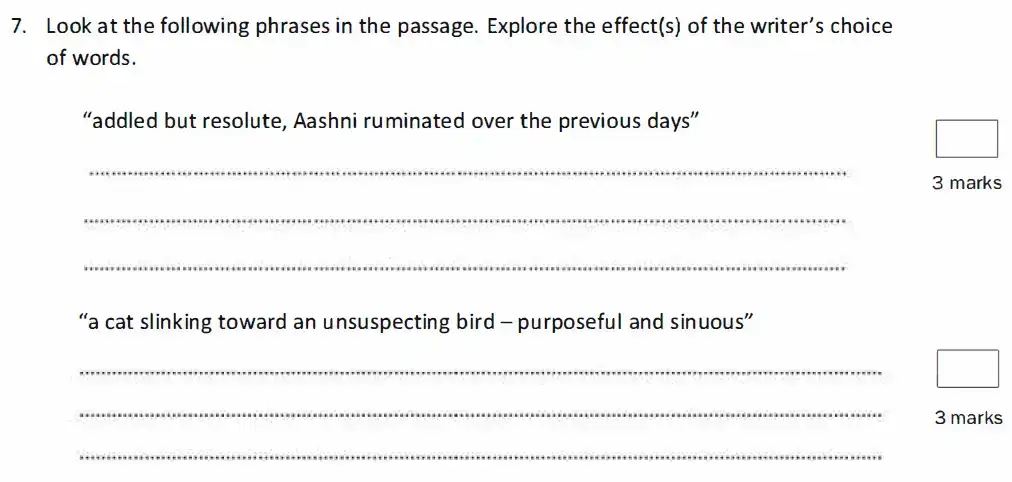 Question 2021 - North London Collegiate School - 11 Plus English Entrance Exam Paper - 2021