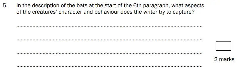 Question 05 - North London Collegiate School 11 Plus English Sample Paper