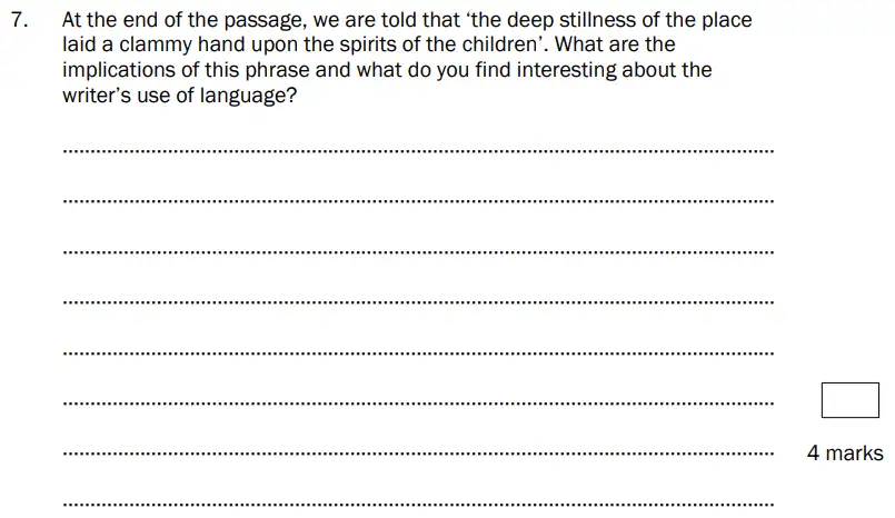 Question 07 - North London Collegiate School 11 Plus English Sample Paper