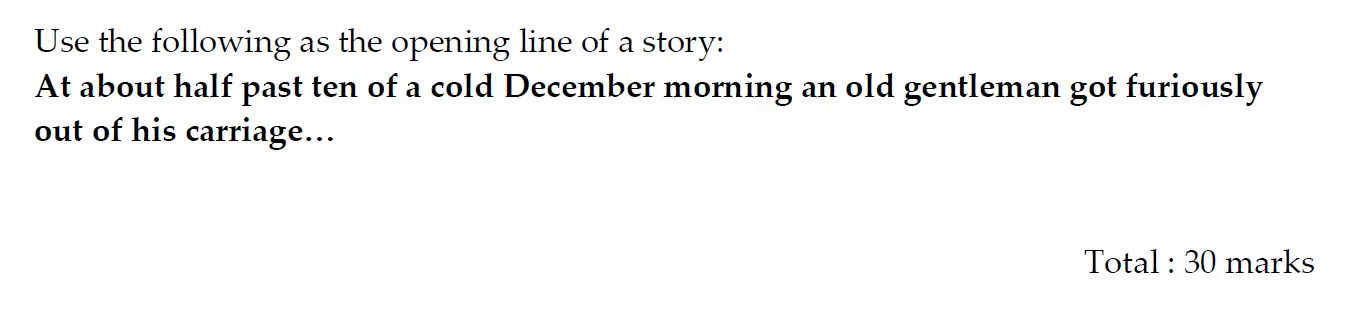 Writing task 03 - Oundle School – 11+ English Junior Entrance Exam – 2016