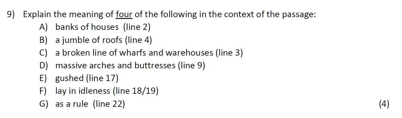 Question 09 - Oundle School – 11+ English Junior Entrance Exam – 2017