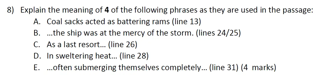 Question 08 - Oundle School – 11+ English Junior Entrance Exam – 2018