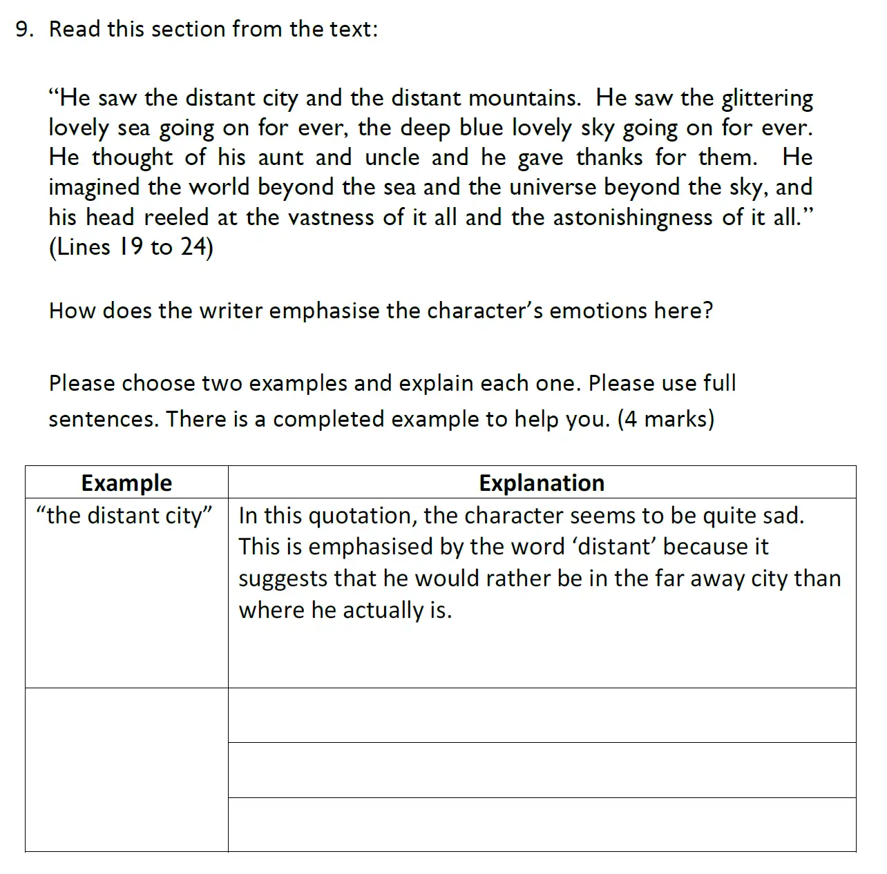 Question 2018 - Reigate Grammar School – 11+ English Entrance Exam – 2018