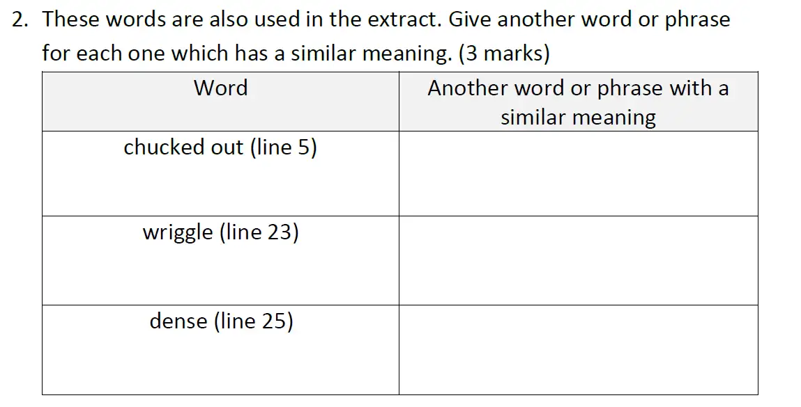Question 02 - Reigate Grammar School – 11+ English Entrance Exam – 2019