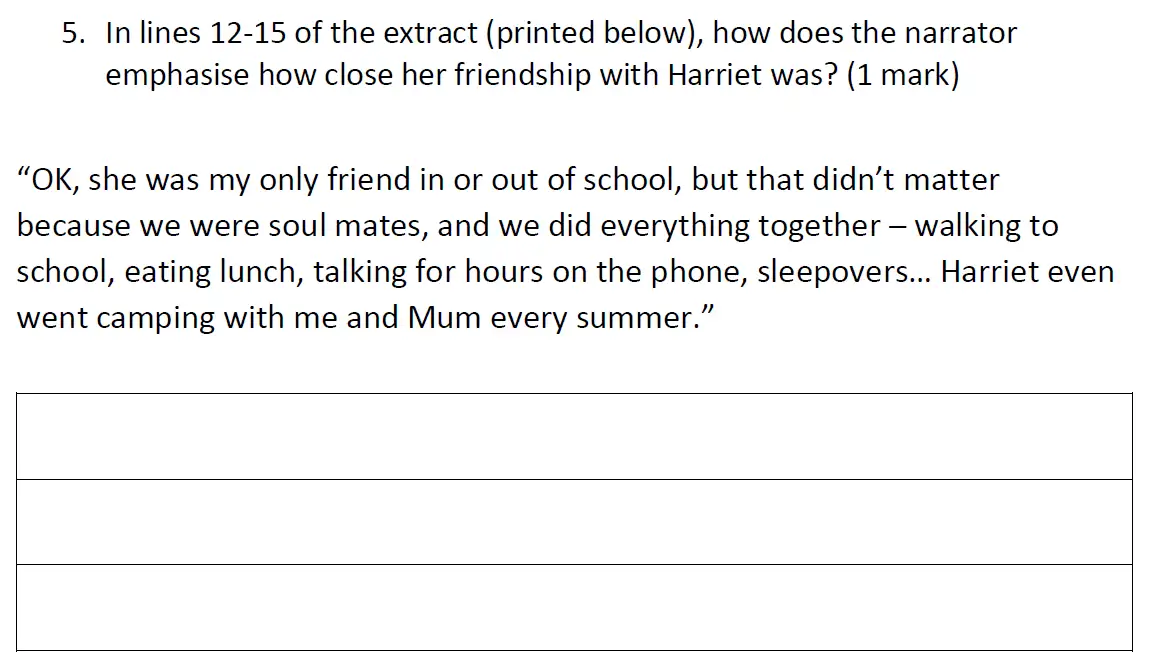 Question 05 - Reigate Grammar School – 11+ English Entrance Exam – 2019