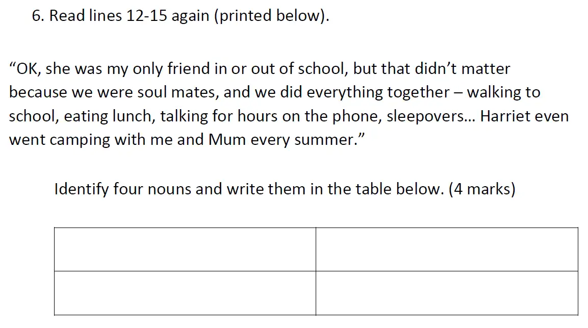 Question 06 - Reigate Grammar School – 11+ English Entrance Exam – 2019