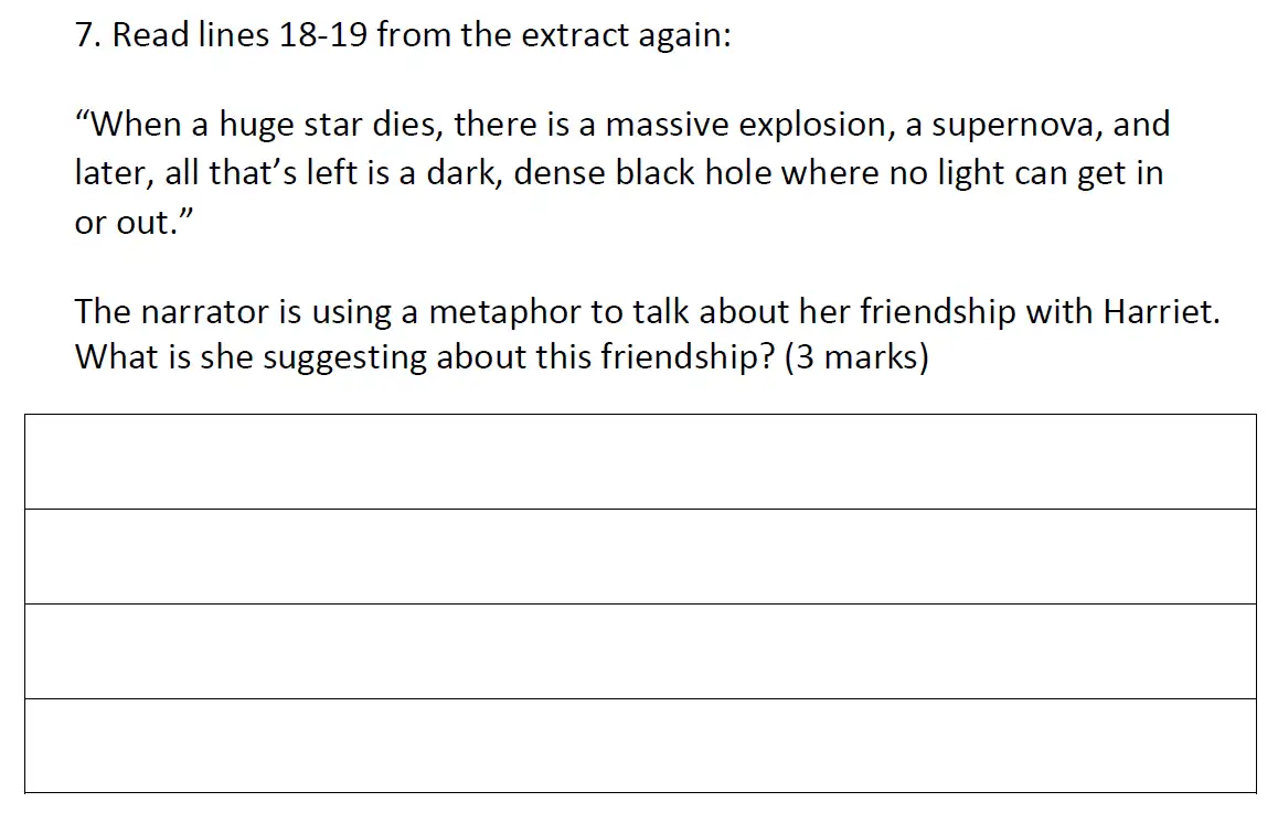 Question 07 - Reigate Grammar School – 11+ English Entrance Exam – 2019