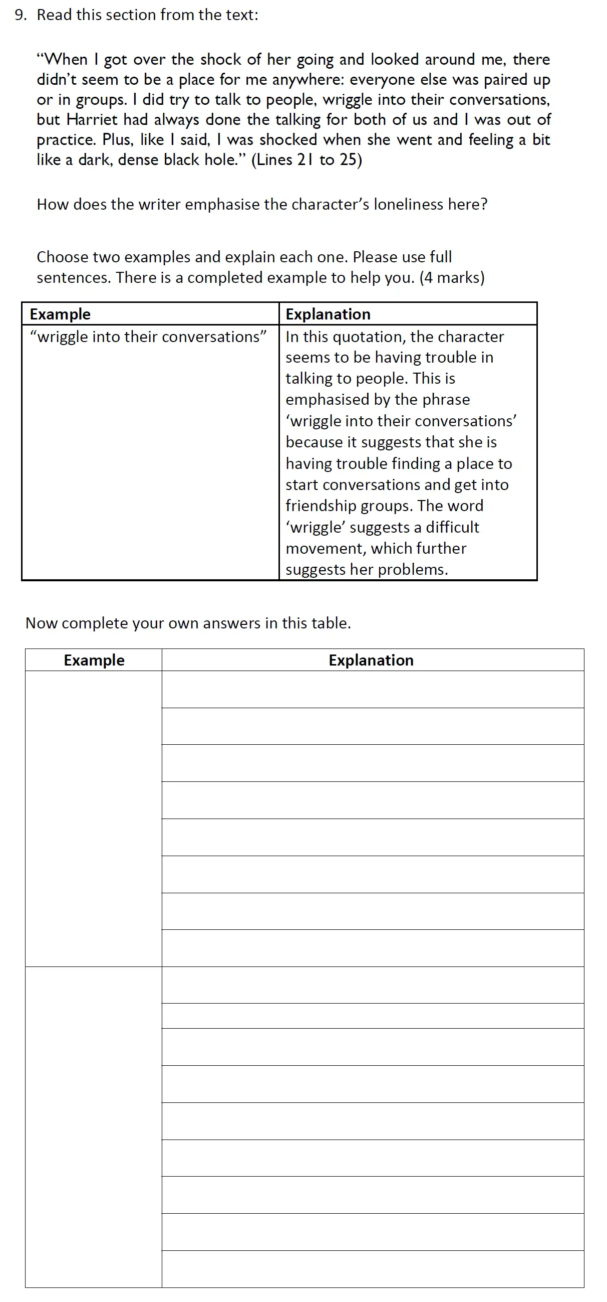 Question 09 - Reigate Grammar School – 11+ English Entrance Exam – 2019