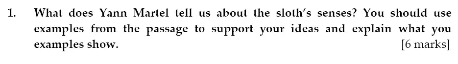 Question 01 - Sevenoaks School 11 Plus Entrance Examination English Paper 2011