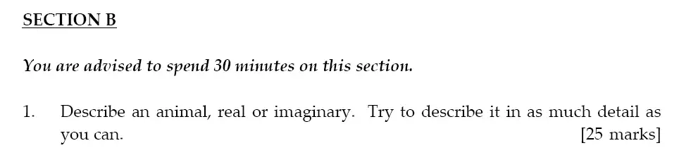 Writing task 01 - Sevenoaks School 11 Plus Entrance Examination English Paper 2011