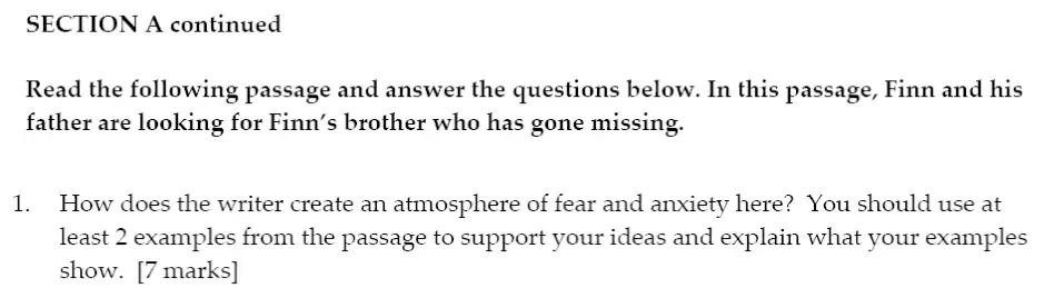 Question 03 - Sevenoaks School 11 Plus Entrance Examination English Paper 2014