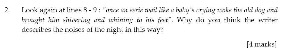 Question 02 - Sevenoaks School  – 11+ English Entrance Examination – 2018