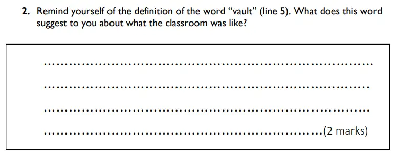 Question 02 - St Albans High School for Girls – 11+ English Specimen Paper – 2017