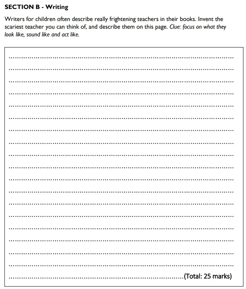 Writing task 01 - St Albans High School for Girls – 11+ English Specimen Paper – 2017
