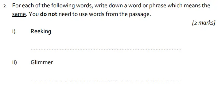 Question 02 - St Albans School – 11 Plus Entrance Examination English Paper – 2014